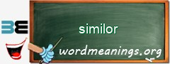 WordMeaning blackboard for similor